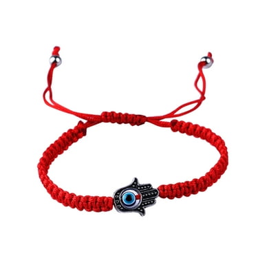 Multicolour Flat Evil Eye & CZ Stretchy Bracelet Nazar Protection Kabbalah *NEW*